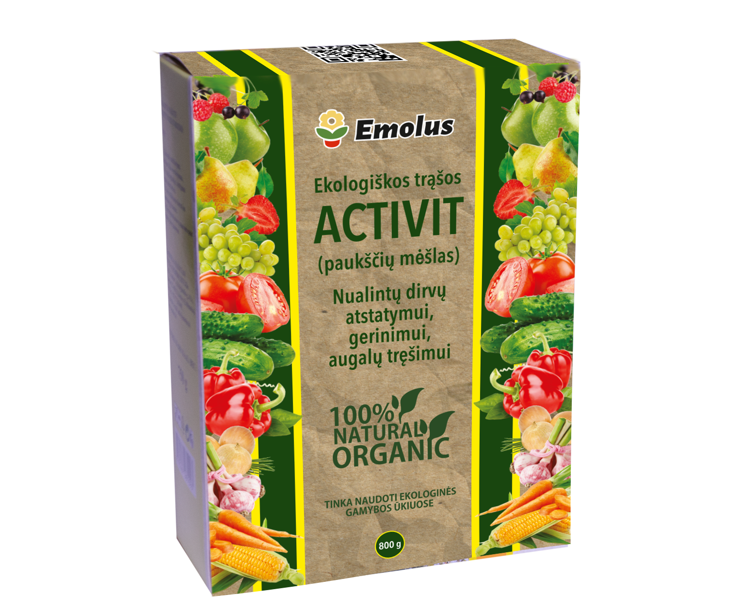 Organinės granuliuotos ekologiškos trąšos Activit 0.8kg