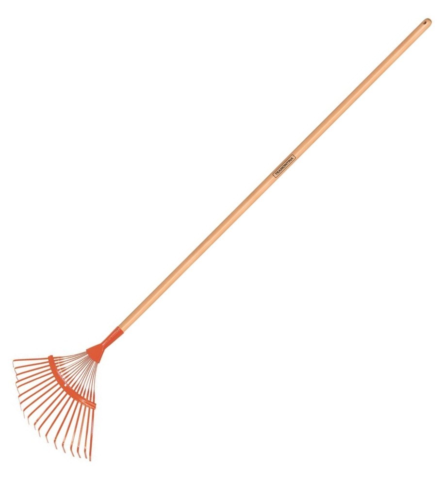 Grėblys vėduoklinis metalinis su kotu 18 dantų Tramontina 77837/681