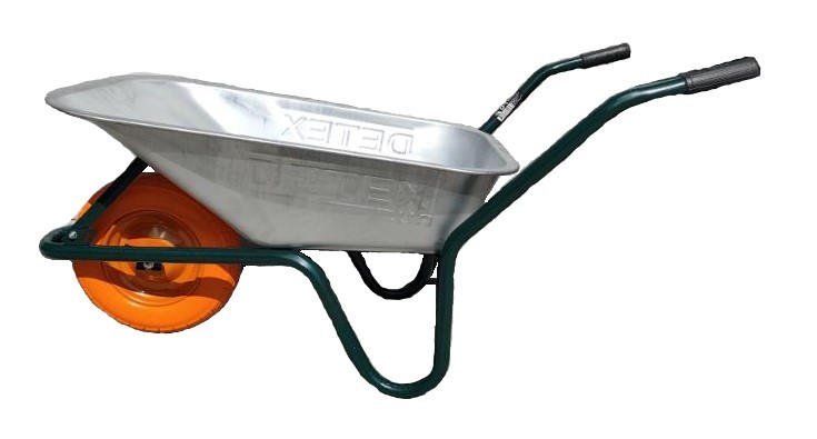 Vienaratis karutis D-1 DETEX 85L poliuretaniniais ratais 3.50*8 (ŽALIAS) PU