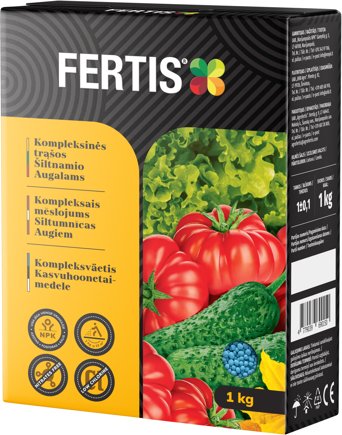 Šiltnamio augalams trąšos Fertis NPK 12-8-16 1kg