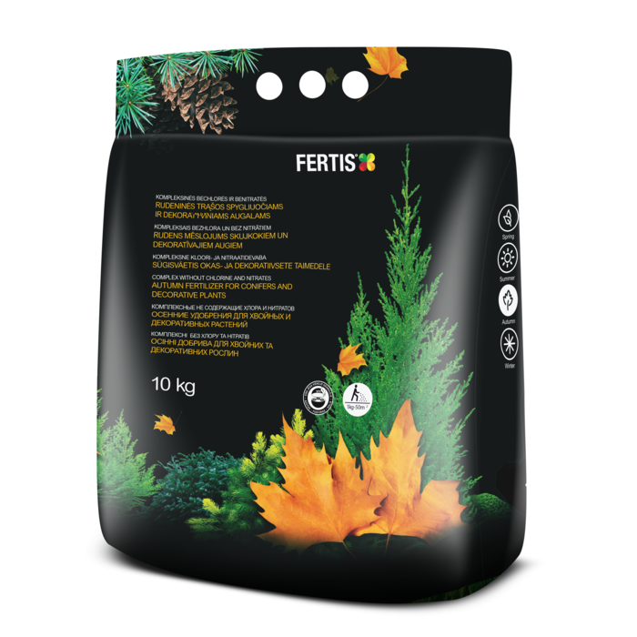 Spygliuočiams ir dekoratyviniams augalams Rudeninės trąšos Fertis 10kg
