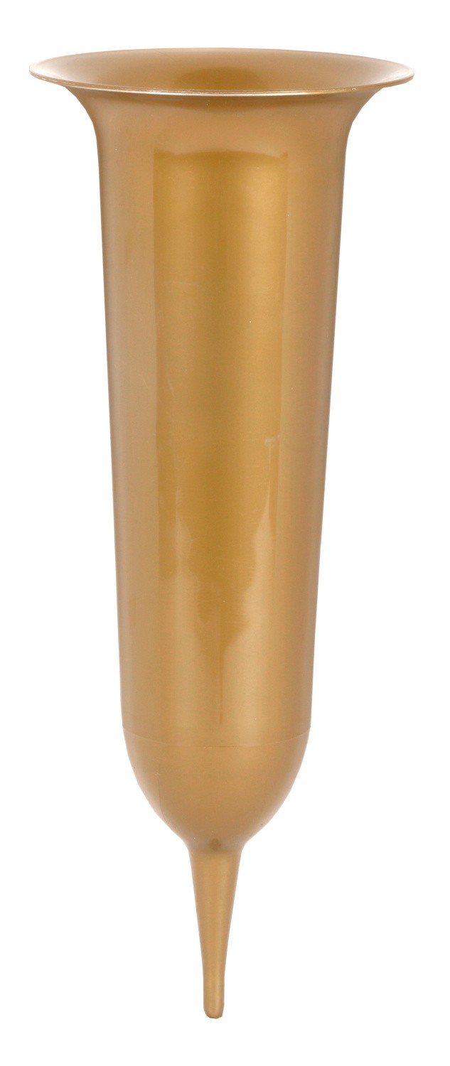 Plastikinė įsmeigiama vaza 39cm, Ø13cm Nr. 2 aukso spalvos
