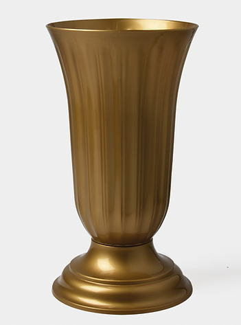 Plastikinė pastatoma vaza 32cm, Ø18cm Nr. 6 auksinė