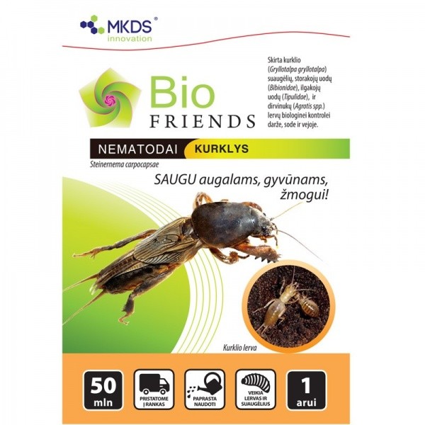 Nematodai KURKLIAMS, dirvinukams ir ilgakojams uodams 50mln/1a