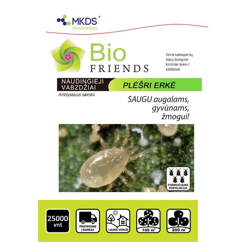 PLĖŠRI ERKĖ - Biofriends naudingi vabzdžiai (maišiukuose) 25000vnt