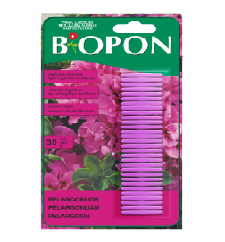 Biopon trąšų lazdelės pelargonijoms (30vnt)