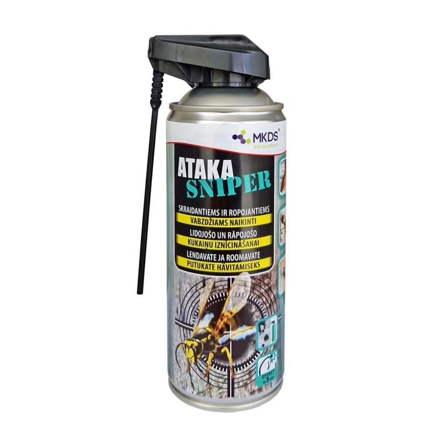 Ataka Sniper skraidantiems ir ropojantiems vabzdžiams naikinti 400ml (6)
