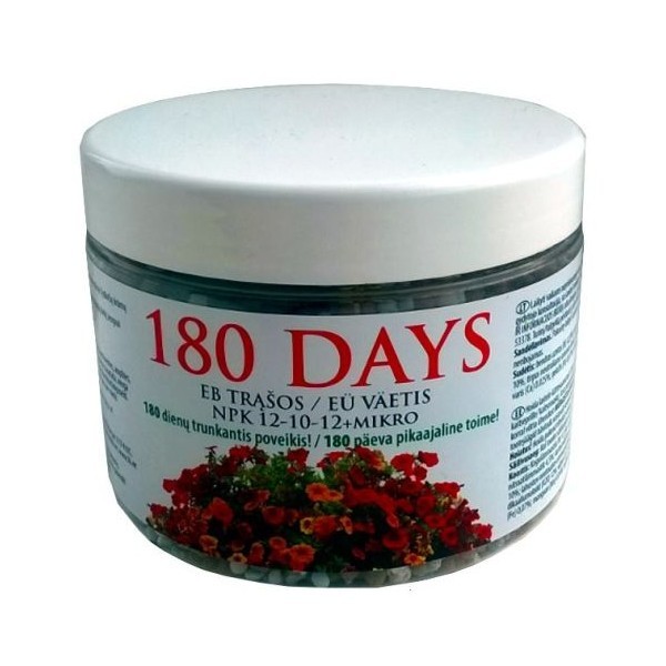 Ilgo veikimo trąšos žydintiems augalams 180 Days 500g (12)