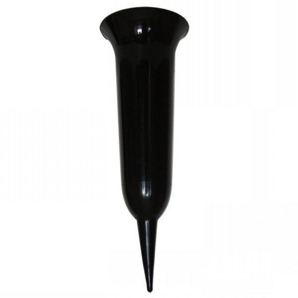 Plastikinė įsmeigiama vaza 39cm, Ø13cm Nr. 2 juoda