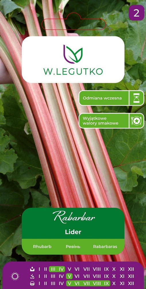 Rabarbarai daržoviniai Lider 0.8g