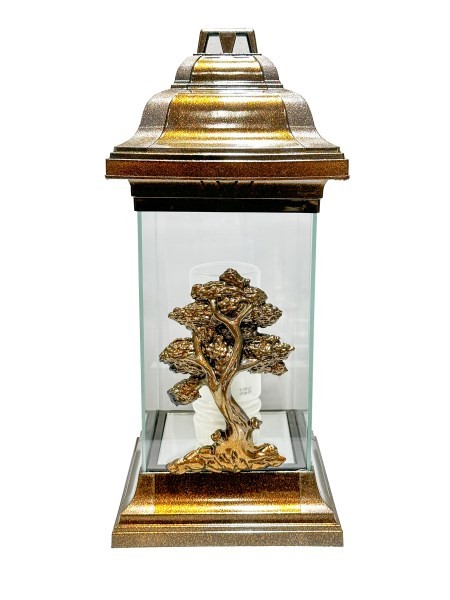 Žvakė  žibintas "Medis" vario spalvos