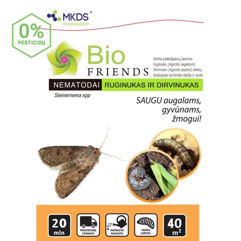 Nematodai RUGINUKUI IR DIRVINUKUI 2X10mln/40m²
