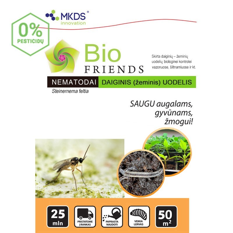 Nematodai ŽEMĖS MUSELIŲ lervoms 25mln/50m²