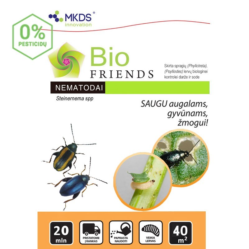 Nematodai SPRAGIŲ LERVOMS 2X10mln/40m²