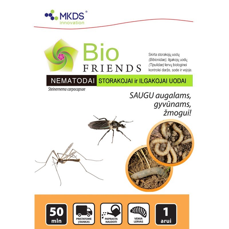 Nematodai STORAKOJŲ IR ILGAKOJŲ UODŲ LERVOMS 50mln/1a