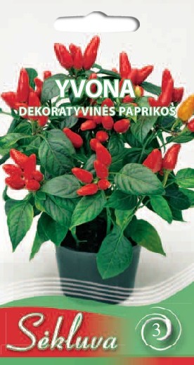 Paprikos dekoratyvinės Yvona (3 grupė)