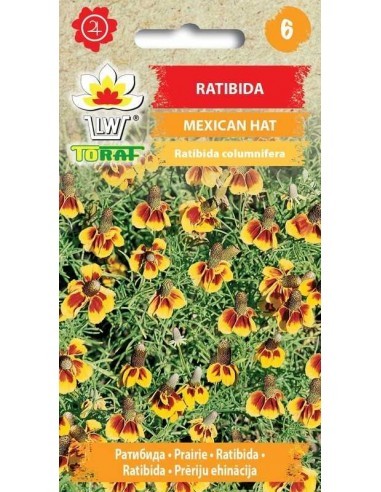 Ratibidos Mexican Hat (prerijos ežiuolės)