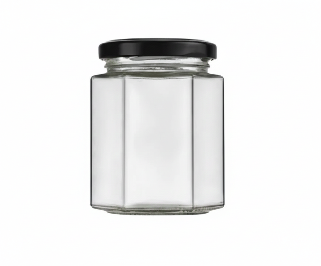 Stiklainiai 0.38L briaunuoti su dangteliu D-70