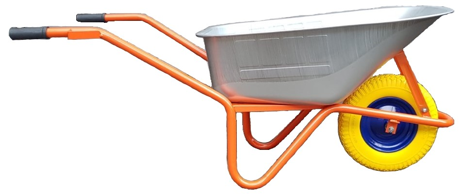 Karutis oranžinis WB109 100L, 200kg poliuretaniniu geltonu ratu