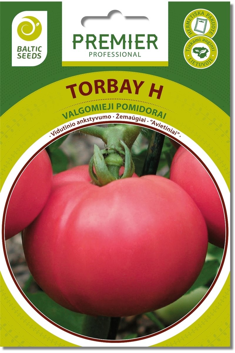 Pomidorai žemaūgiai vidutinio ankstyvumo Torbay H 15s