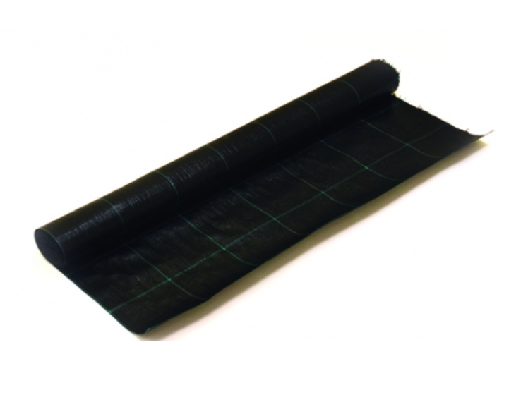 Ģeotekstils PP melns 330cm 90g/m2 zaļš kvadrāts 15x15cm UV stab