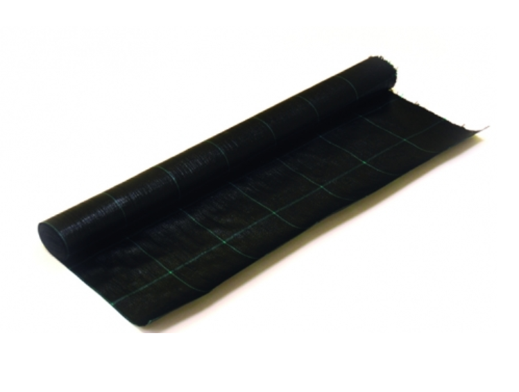 Ģeotekstils PP melns 420cm 90g/m2 zaļš kvadrāts 15x15cm UV stab.